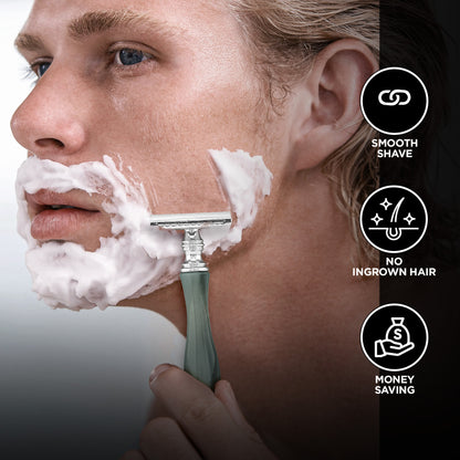 Haryali' Safety Razor - Black Green - HARYALI LONDON