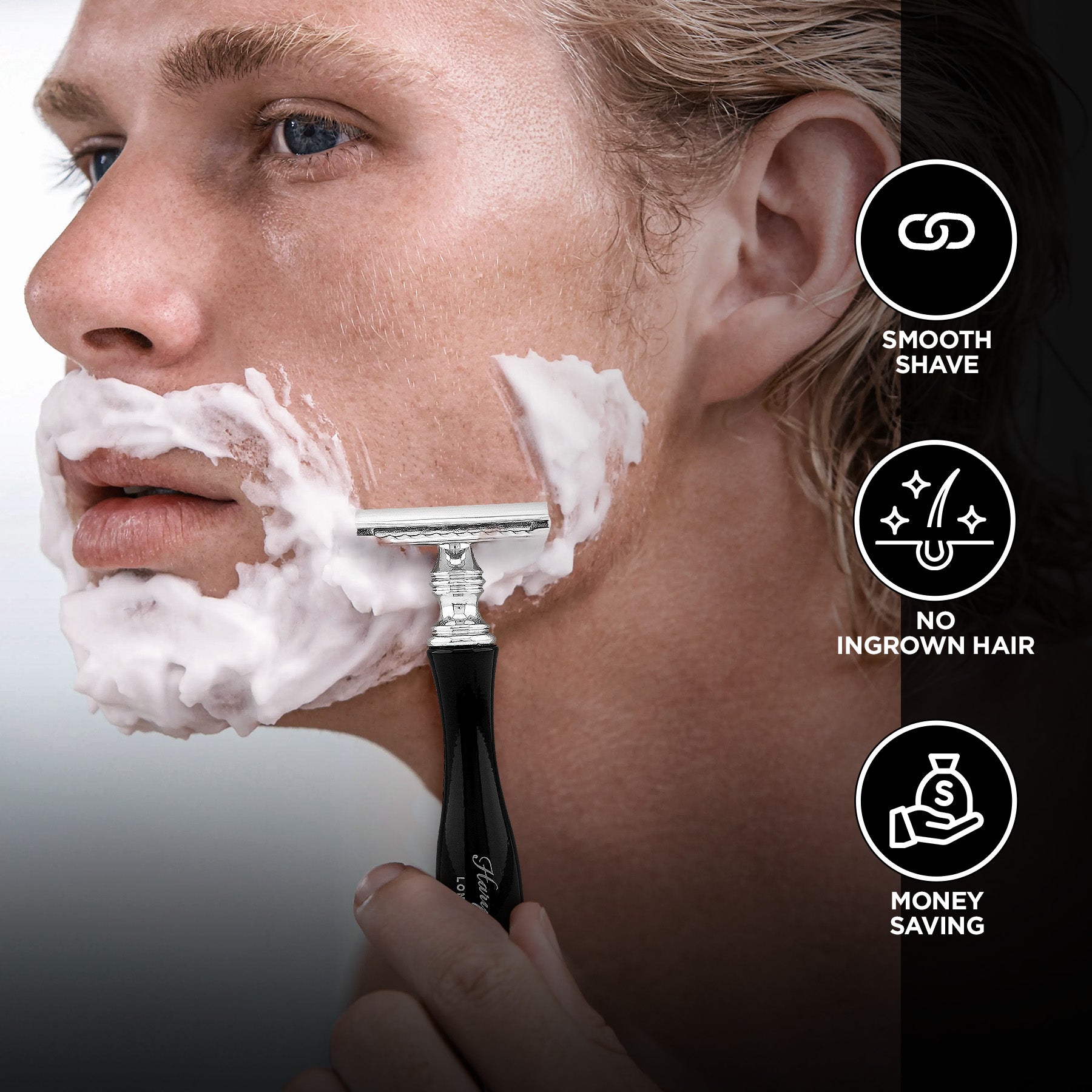 Haryali's Double Edge Safety Razor - Black - HARYALI LONDON