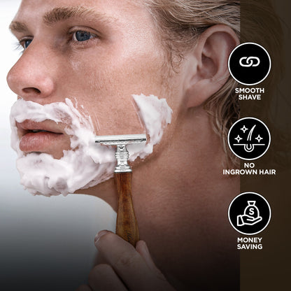 Haryali Double Edge Razor Wooden - HARYALI LONDON