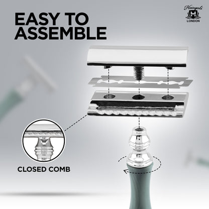 Haryali's Rasierhobel mit Doppelklinge, Grün