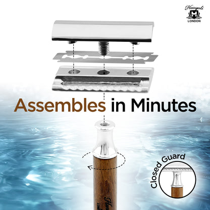 Haryali Doppelklingen-Rasierer aus Titanholz