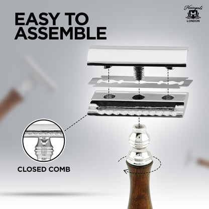 Haryali Double Edge Razor Wooden - HARYALI LONDON