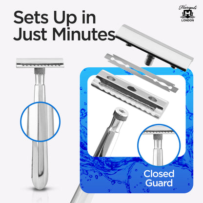 Haryali Double Edge Razor Stainless Steel Light - HARYALI LONDON