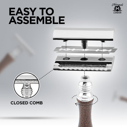 Haryali's Antique Safety Razor - Maroon - HARYALI LONDON