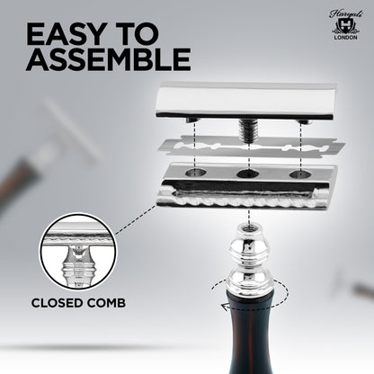 Haryali's Safety razor - Black Red - HARYALI LONDON