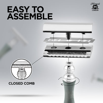 Haryali' Safety Razor - Black Green - HARYALI LONDON