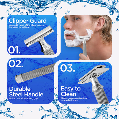 Double Edge Razor Stainless Steel Lines