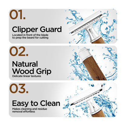 Haryali Doppelklingen-Rasierer aus Titanholz