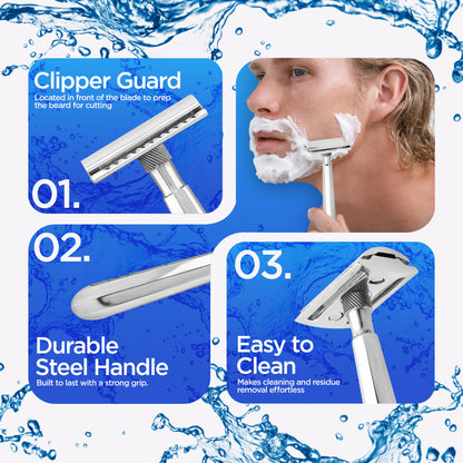 Haryali Double Edge Razor Stainless Steel Light - HARYALI LONDON