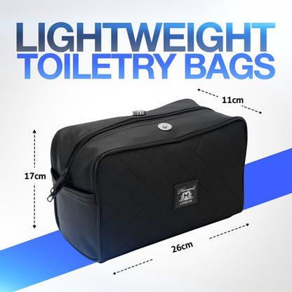 Black Toiletry Bag For Easy Travel - HARYALI LONDON
