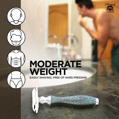 Haryali's Antique Double Edge Safety Razor - Grey - HARYALI LONDON