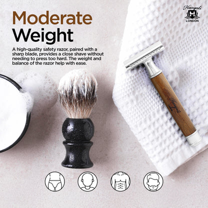 Haryali Doppelklingen-Rasierer aus Titanholz