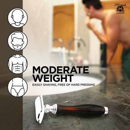 Haryali's Safety razor - Black Red - HARYALI LONDON