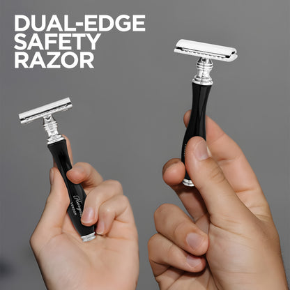 Haryali's Double Edge Safety Razor - Black - HARYALI LONDON