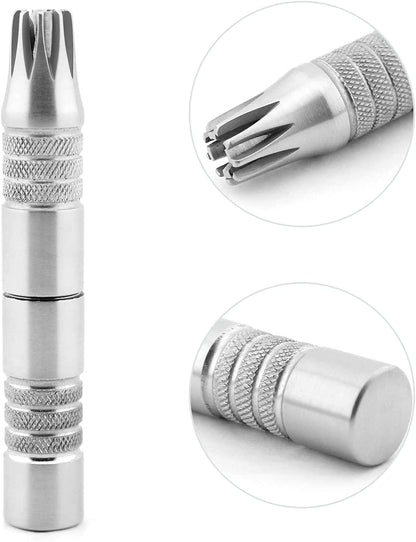 GERMAN Stainless steel Travel Manual Nose Ear Hair Trimmer Operate no Battery Grooming Kit - HARYALI LONDON