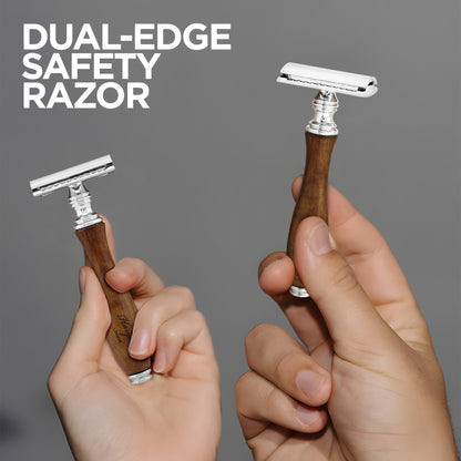 Haryali Double Edge Razor Wooden - HARYALI LONDON