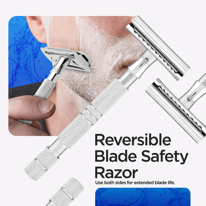 Double Edge Safety Razor With Lather pouch