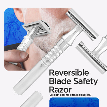 Haryali's Classy Safety Razor - Steel Handle - HARYALI LONDON