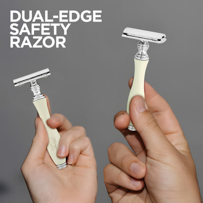 Haryali's Double Edge Safety Razor - Ivory - HARYALI LONDON