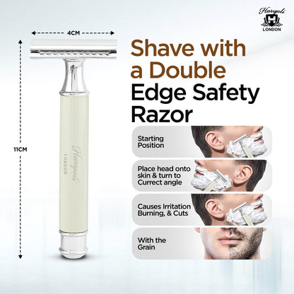 Haryalis runder Rasierhobel – Elfenbein