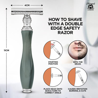 Haryali' Safety Razor - Black Green - HARYALI LONDON