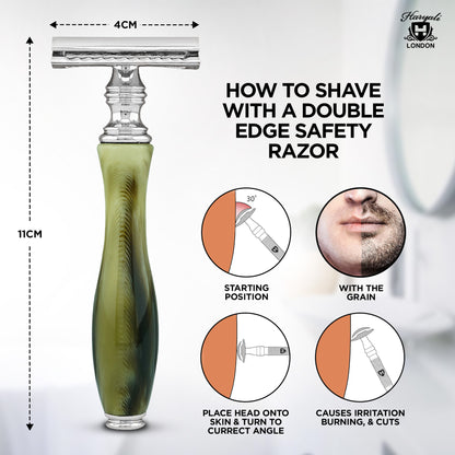 Haryalis Rasierhobel – Schildpatt-Horn-Imitation