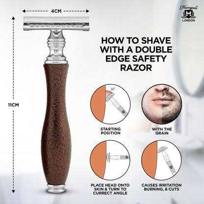 Haryali's Antique Safety Razor - Maroon - HARYALI LONDON