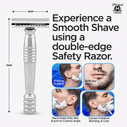 Double Edge Razor Stainless Steel Heavy - HARYALI LONDON