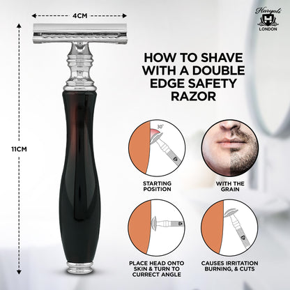 Haryali's Safety razor - Black Red - HARYALI LONDON