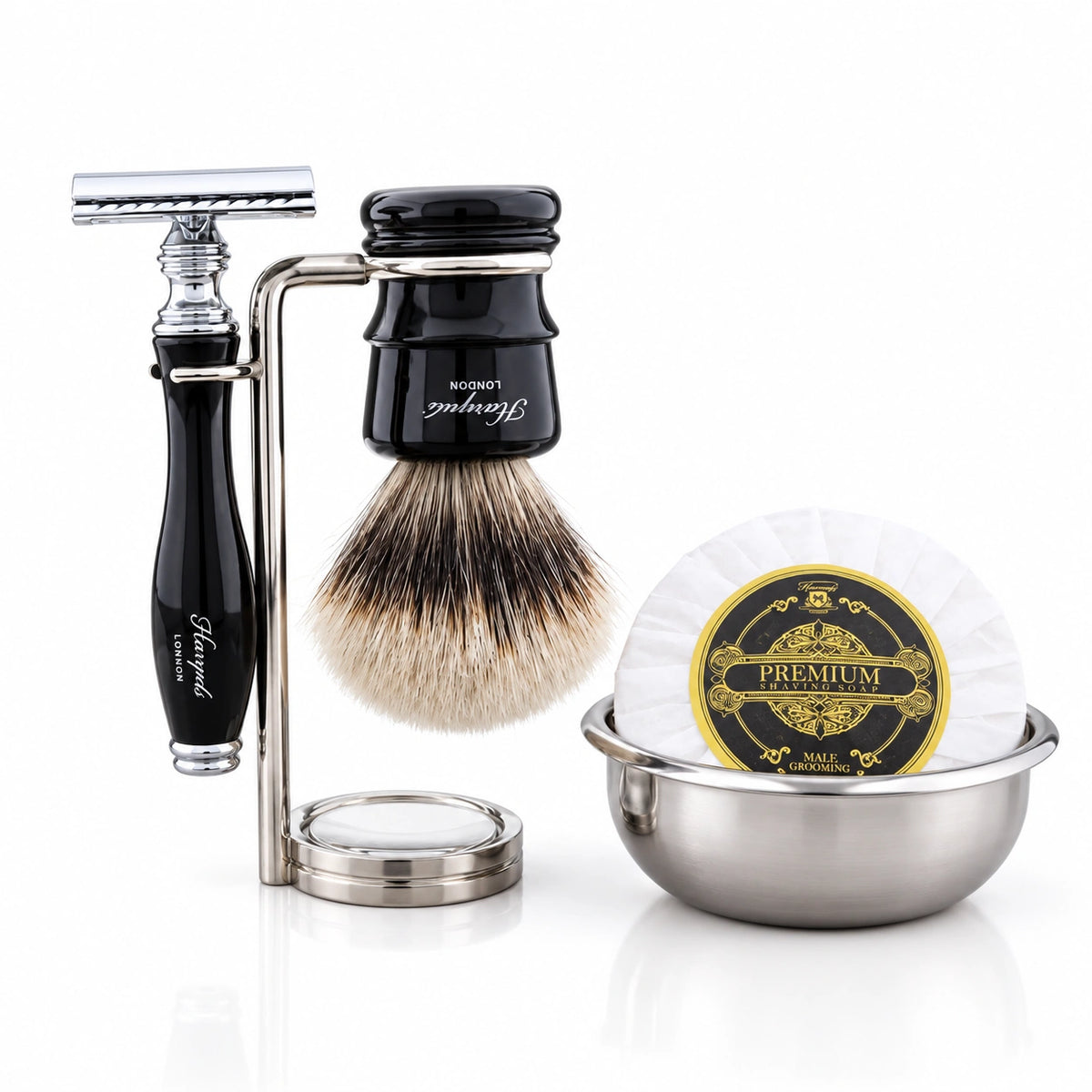 Lincoln 5 Pc Silvertip Badger Shaving Kit For Men