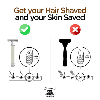 Haryalis runder Rasierhobel – Elfenbein