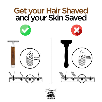 Haryali Doppelklingen-Rasierer aus Titanholz