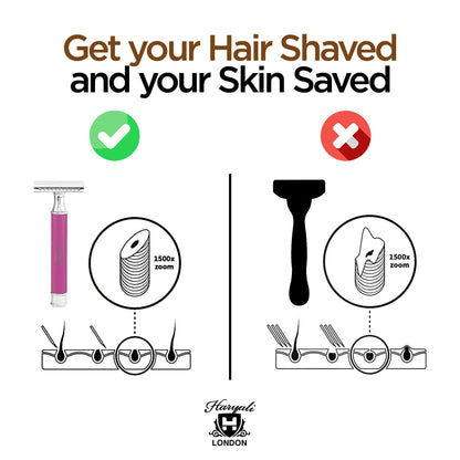 Haryali's Round Safety Razor - Pink - HARYALI LONDON