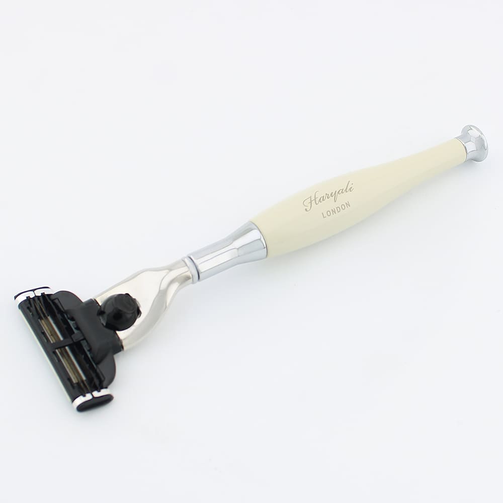 Haryali's Tandoori 3 Edge Shaving Razor - Ivory Color - HARYALI LONDON