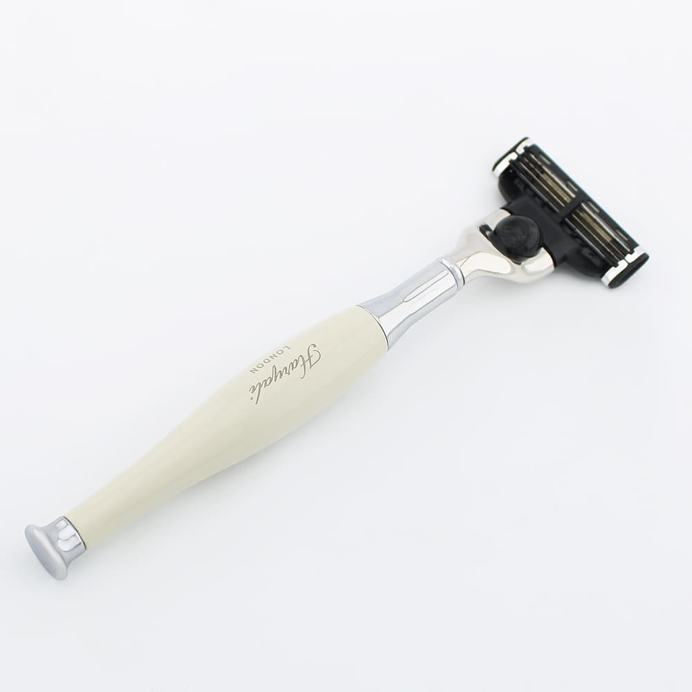 Haryali's Tandoori 3 Edge Shaving Razor - Ivory Color - HARYALI LONDON