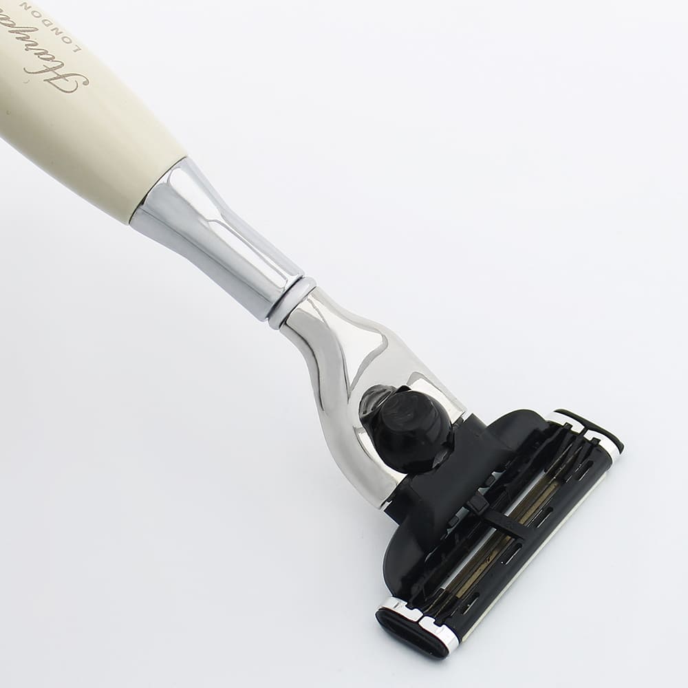 Haryali's Tandoori 3 Edge Shaving Razor - Ivory Color - HARYALI LONDON