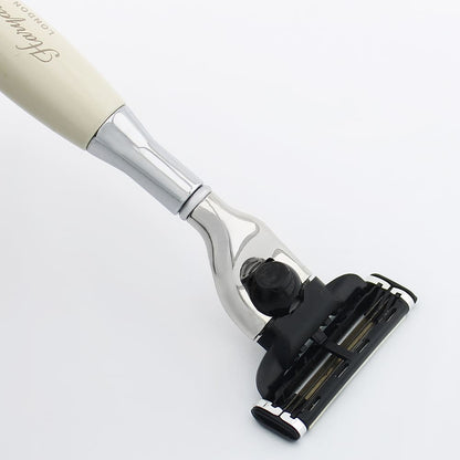 Haryali's Tandoori 3 Edge Shaving Razor - Ivory Color - HARYALI LONDON