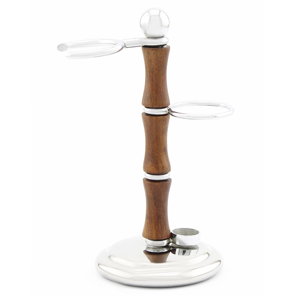 Doppelter Rasierständer aus Holz