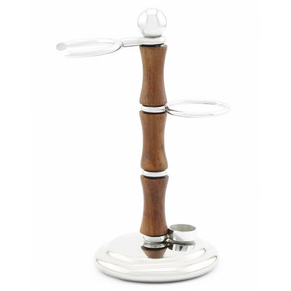 Doppelter Rasierständer aus Holz