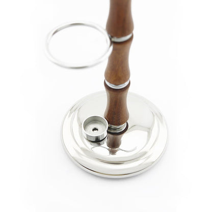 Doppelter Rasierständer aus Holz