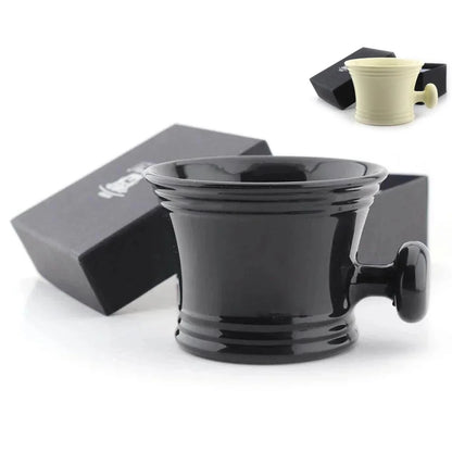 Plastic Shaving Mug with Handle for Wet Shaving & Lathering - HARYALI LONDON
