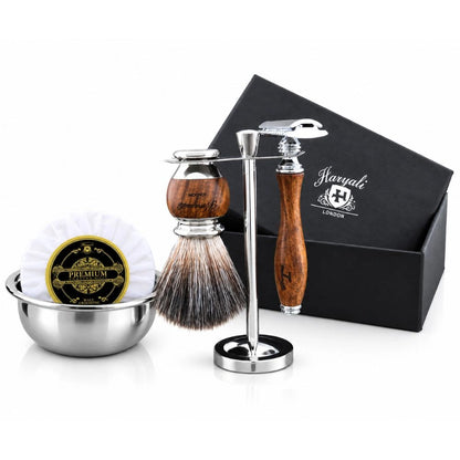 Haryali's Wooden Range Synthetic Hair Shaving Kit
