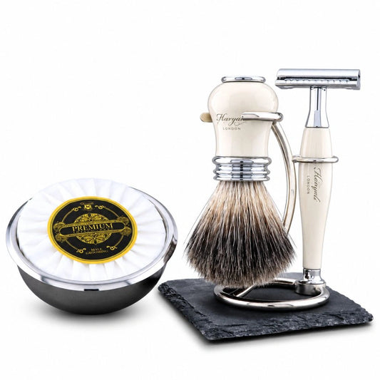 Lille 5 Piece Black Synthetic Shaving Kit For Men