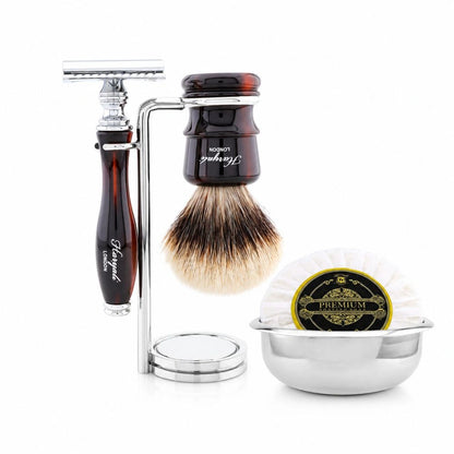 Lincoln 5 Pc Silvertip Badger Shaving Kit For Men