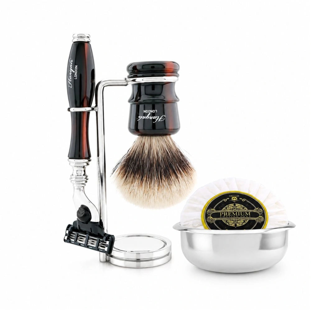 Lincoln 5 Pc Silvertip Badger Shaving Kit For Men