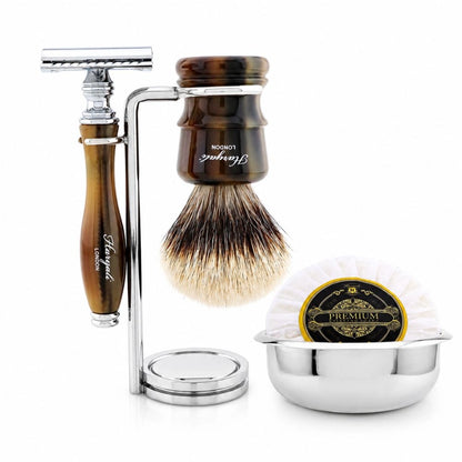 Lincoln 5 Pc Silvertip Badger Shaving Kit For Men