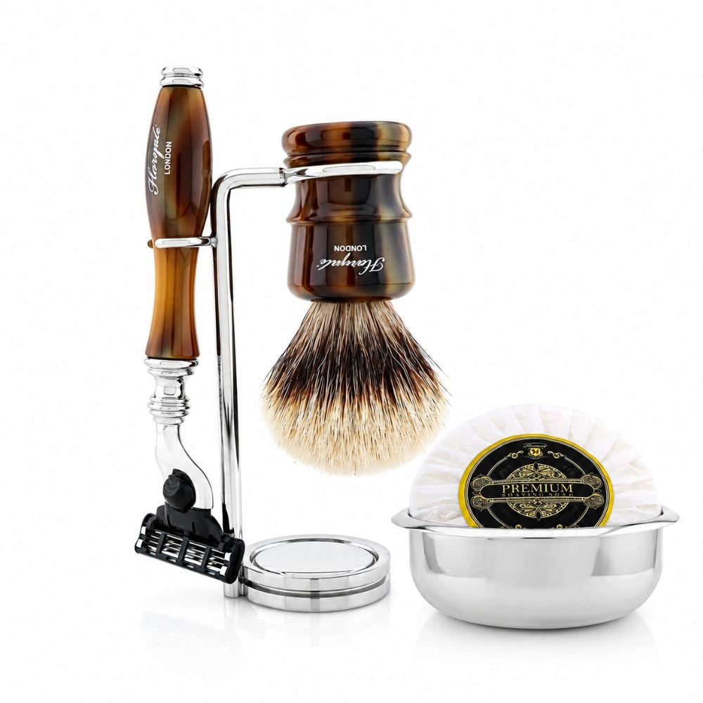 Lincoln 5 Pc Silvertip Badger Shaving Kit For Men