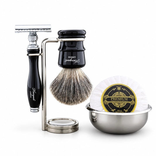 Lincoln 5-Pc Grey Fibre Shaving Kit for Wet Shaving