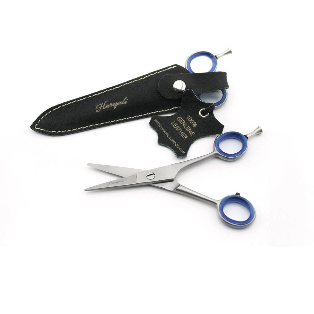 5-Inches Hair Cutting Scissor Professional Barber Razor Edge With Leather Pouch - HARYALI LONDON