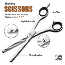 Load image into Gallery viewer, Haryali London 6.5 Hair Thinning Texturizing Barber Scissors - HARYALI LONDON